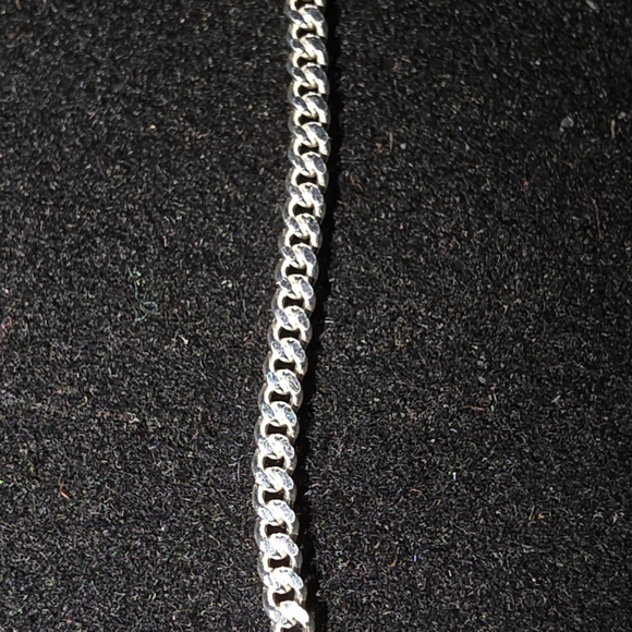 Sterling Silver Curb Chain Necklace 1.2mm 20" .925 Italy 2.33g NEW - Picture 1 of 3